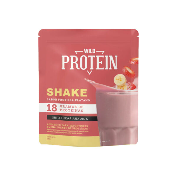 Batido Proteico Shake Frutilla Platano  1kg Wild Protein