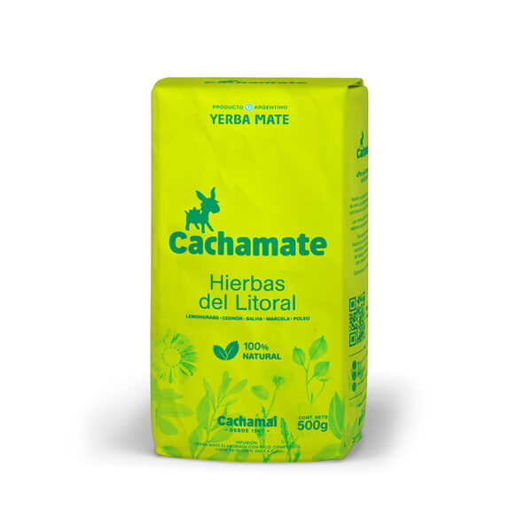 Yerba Mate con Hierbas Litoral y Hierba Limon 500KL Marca Cachamate